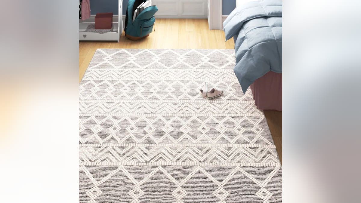 This beautiful handmade rug is stunning.