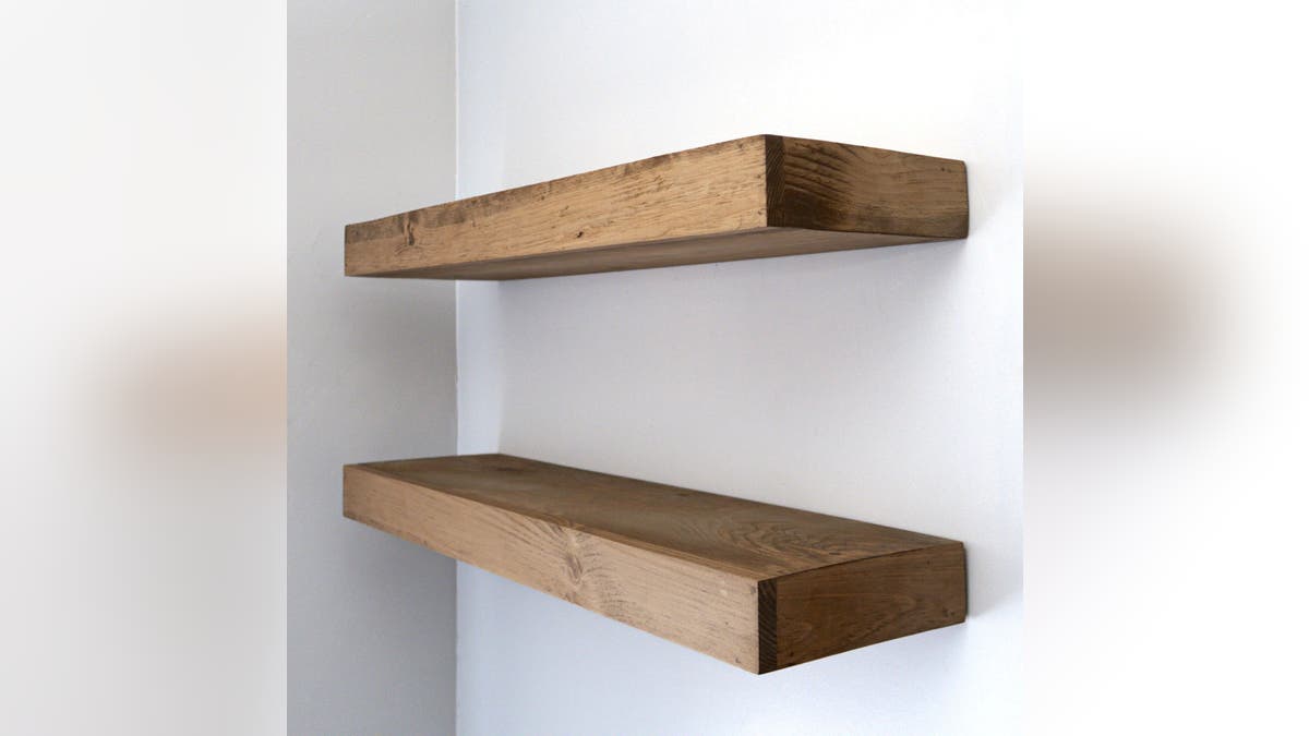 Add these heavy-duty shelves to your walls.