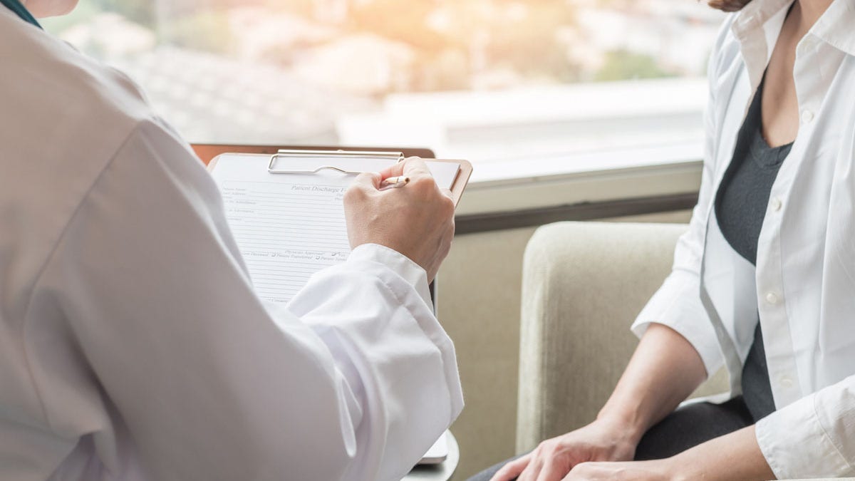 Woman at the doctor