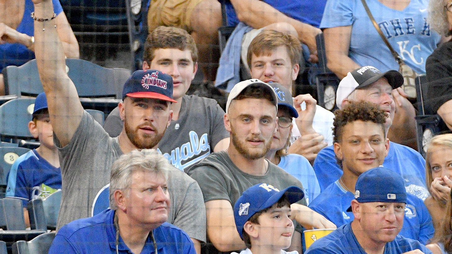 kelce at royals indians game