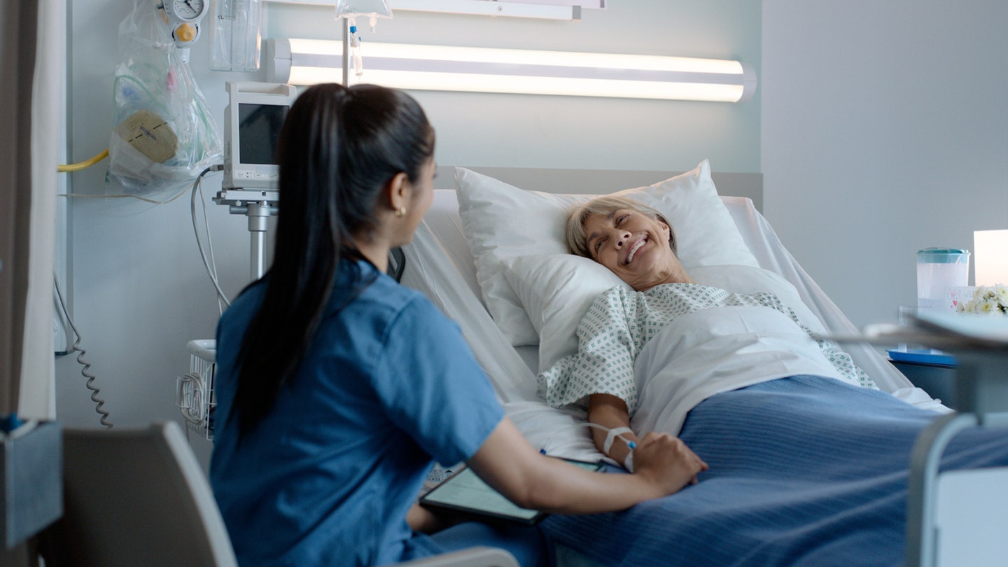 nurse talking with patient 1