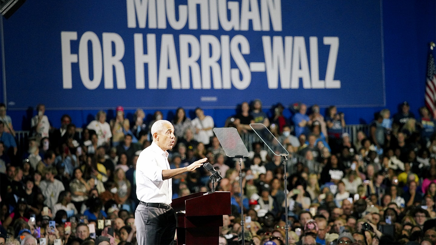 obama harris walz rally detroit