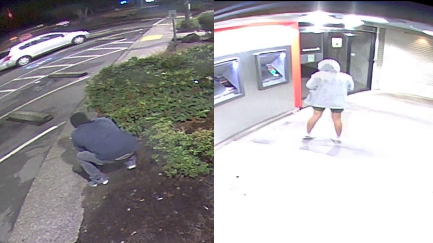 Armed Robbery at Washington ATM Captured on Video; Suspect Sought