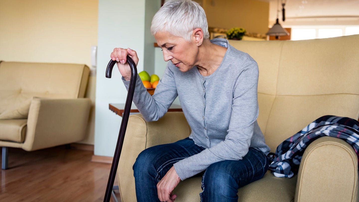 senior woman sitting