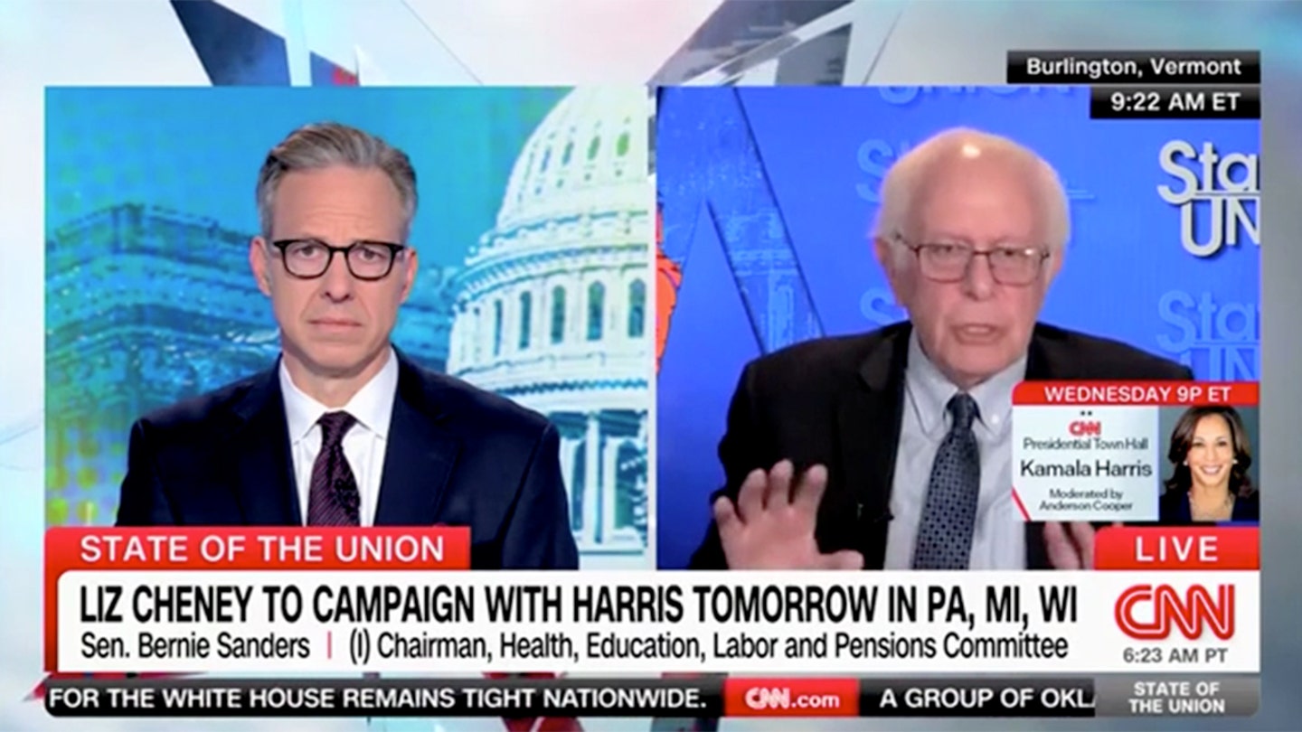 Sanders Questions Harris' Campaigning with Cheney Over Him