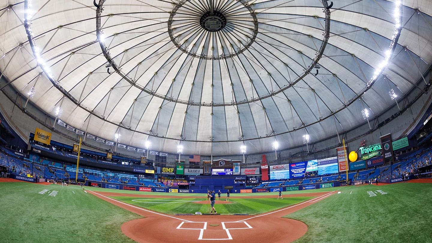 Hurricane Milton Tears Through Tropicana Field, Damaging Roof