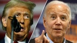 Biden and Trump split image