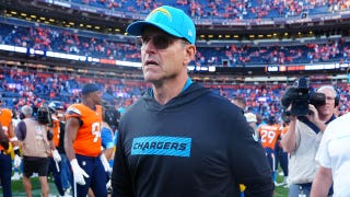 Jim Harbaugh is unhappy with his punter's embarrassingly weak tackle attempt on a touchdown return
