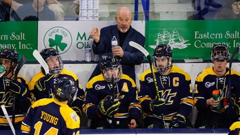 College hockey equipment manager forced to play goalie in huge NCAA Division I game