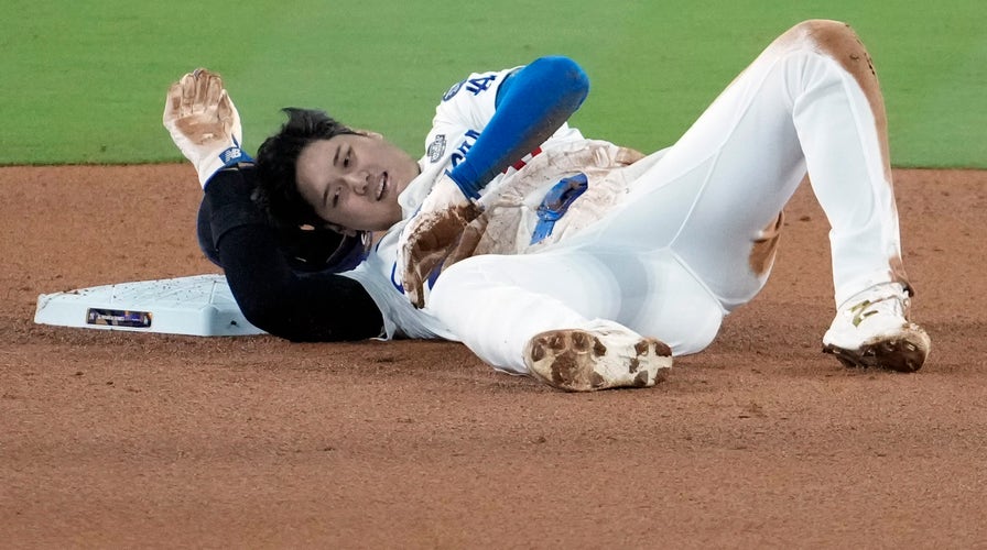 Shohei Ohtani leaves World Series Game 2 with injury after failed stolen  base attempt | Fox News