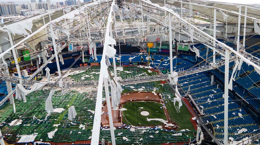 Tropicana Field roof damaged as Hurricane Milton makes landfall