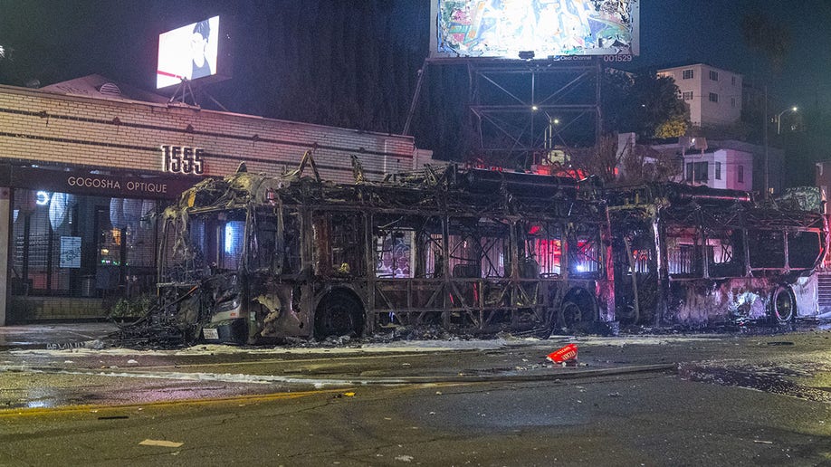 Picture of burned bus