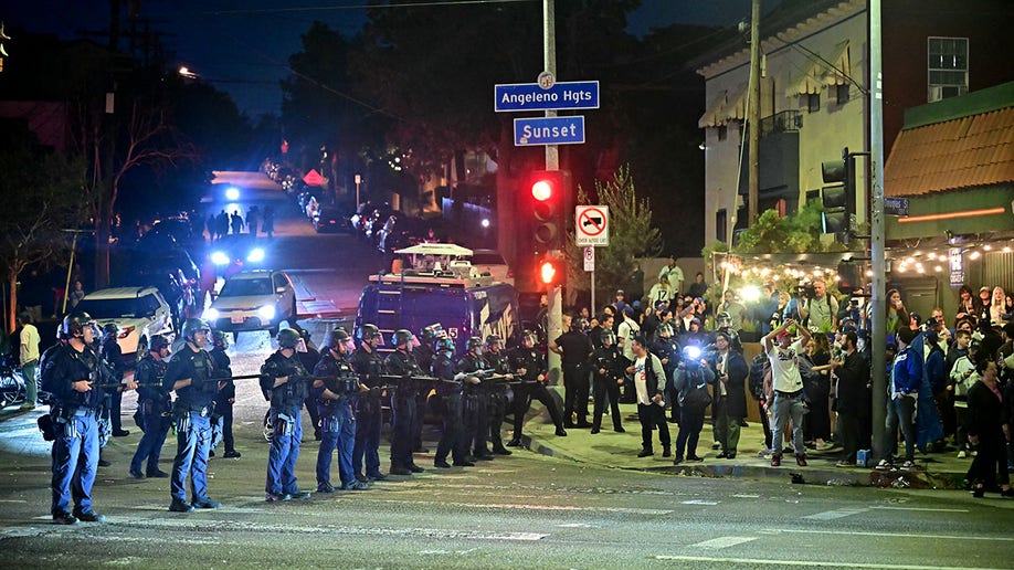 LAPD Officers move in