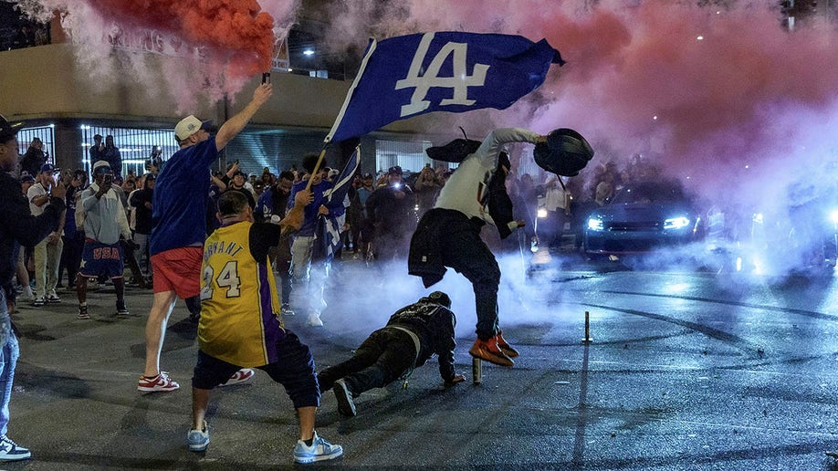 People celebrating in the streets