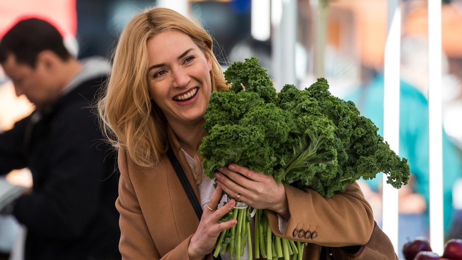 Kate Winslet on the set of "Collateral Beauty"