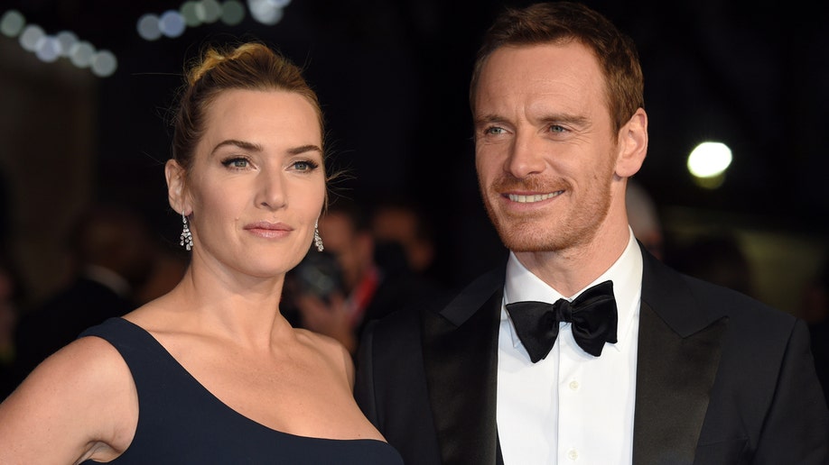 Kate Winslet y Michael Fassbender en una proyección de "Steve Jobs"