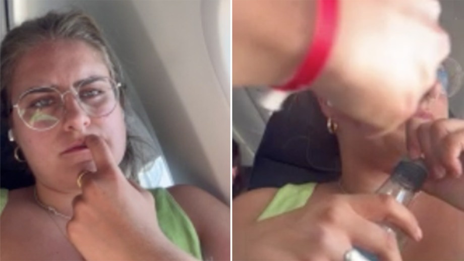 WATCH: Airline passenger goes viral for recording neighbor's midflight photo attempts