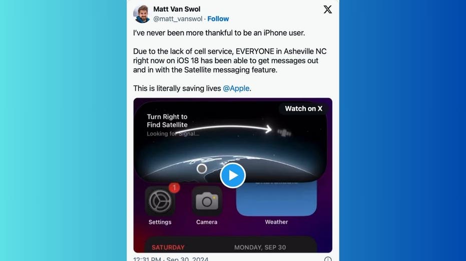 iPhone's satellite messaging: A lifeline in Hurricane Helene's aftermath thumbnail