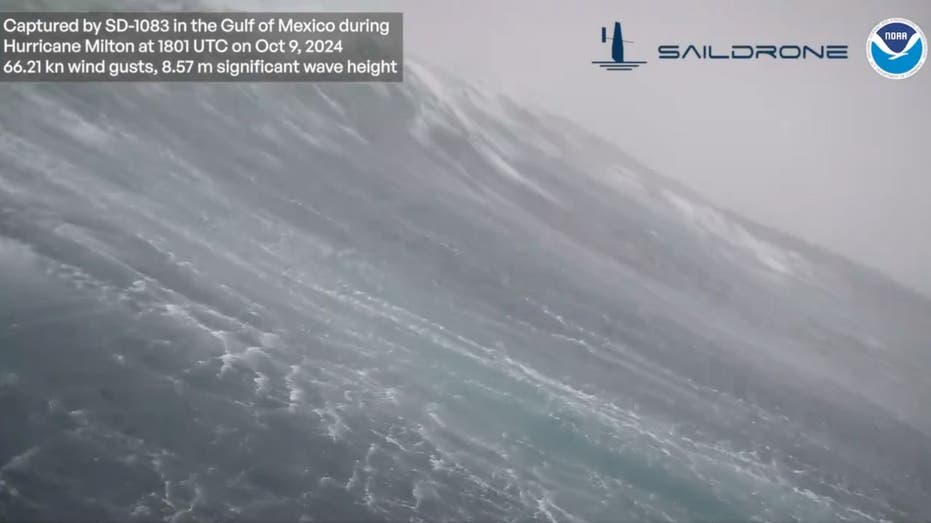 Massive 28-foot wave captured inside Hurricane Milton: video