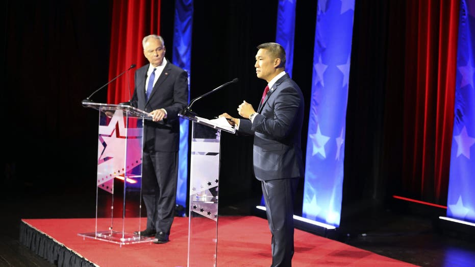 Virginia Senate debate: Clinton ex-running mate Kaine, GOP challenger Cao spar on immigration, DEI in military thumbnail