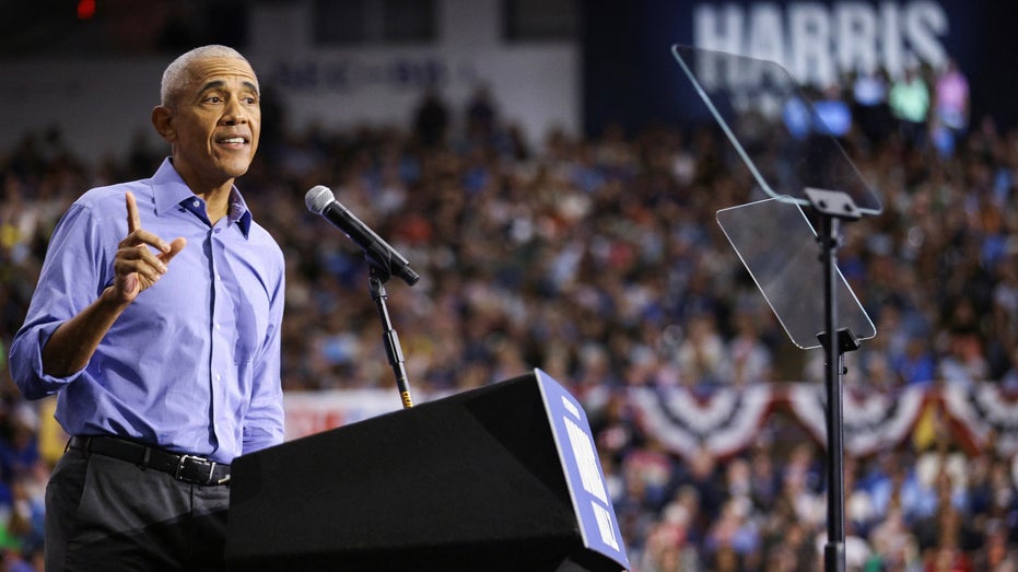 Obama, stumping for Harris in key battleground, charges Trump 'will makes problems worse'