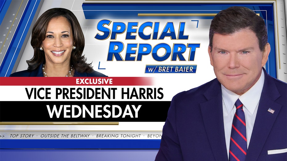 VP Kamala Harris to sit down with chief political anchor Bret Baier for first formal Fox News interview