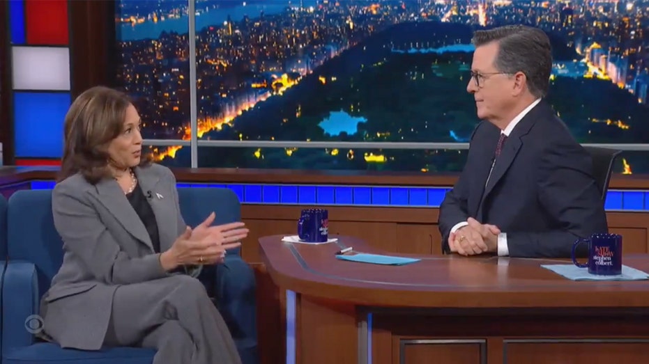 Kamala Harris dodges Colbert’s question on what ‘major changes’ she’d bring versus Biden presidency