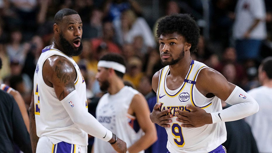 LeBron James on taking court with son, Bronny, as Lakers teammates for first time: ‘I will never forget' thumbnail