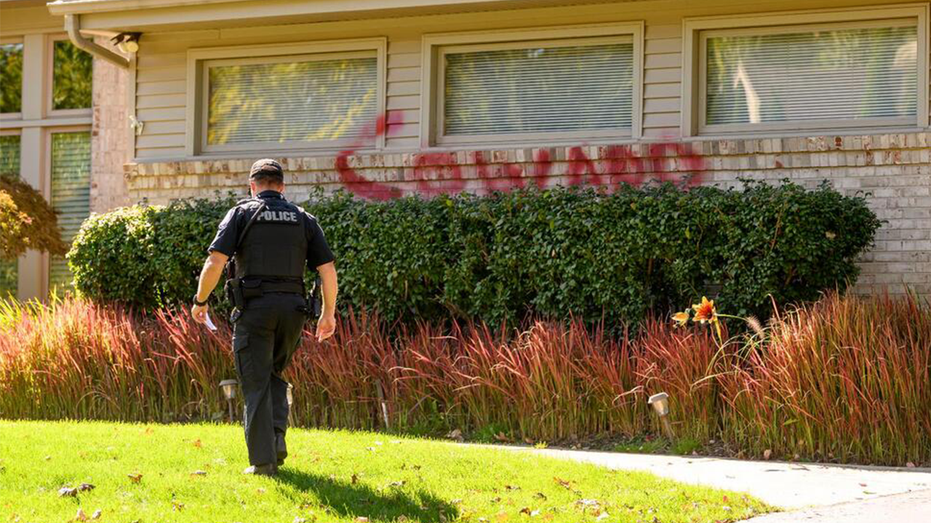 University of Michigan president's home spray-painted with anti-Israel messages: 'Intifada' thumbnail