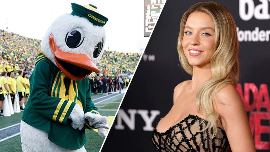 Sydney Sweeney responds to Oregon mascot’s flirty ‘College GameDay’ sign