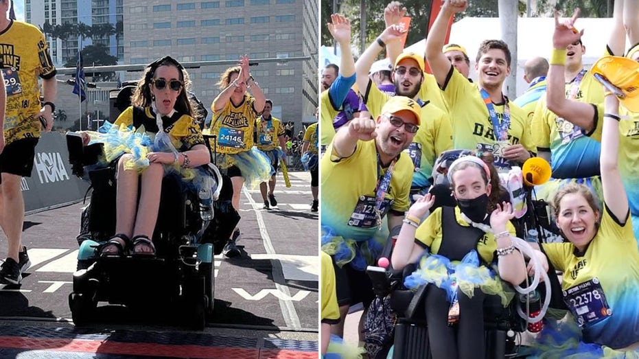 Woman with muscular dystrophy completes 12 half-marathons in wheelchair for charity: ‘Won’t let it define me’