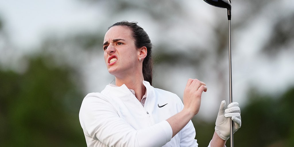 Caitlin Clark shanks tee shot at LPGA Tour pro-am