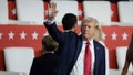Donald Trump waves to the crowd on the fourth day of the Republican National Convention at the Fiserv Forum on July 18, 2024 in Milwaukee, Wisconsin. - Fox News