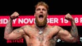 Jake Paul gestures during his weigh-in ahead of his heavyweight boxing match against Former US heavyweight boxing champion Mike Tyson in Irving, Texas, on November 14, 2024. - Fox News