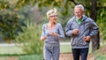 Cheerful active senior couple jogging in the park. Exercise together to stop aging. - Fox News