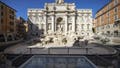 A small pool is seen in front of the Trevi Fountain to allow tourists to throw their coins in it, as the fountain has been emptied to undergo maintenance work that will last until around September 2025, in Rome, Friday, Nov. 1, 2024. (AP Photo/Andrew Medichini) - Fox News