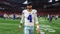 Dallas Cowboys quarterback Dak Prescott (4) walks off the field after a game against the Atlanta Falcons at Mercedes-Benz Stadium. - Fox News