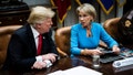 WASHINGTON, DC - DECEMBER 18 : President Donald J. Trump speaks with Secretary of Education Betsy DeVos at a roundtable with family members of victims, state and local officials, and Cabinet members to discuss recommendations in the Federal Commission on School Safety Report in the Roosevelt Room at White House on Tuesday, Dec. 18, 2018 in Washington, DC. (Photo by Jabin Botsford/The Washington Post via Getty Images) - Fox News