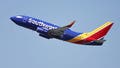 BURBANK, CALIFORNIA - JULY 25: A Southwest Airlines plane takes off from Hollywood Burbank Airport on July 25, 2024 in Burbank, California. Southwest Airlines has announced it will discontinue its 50 year policy of open seating and will assign seats including premium seating in an effort to broaden its appeal. (Photo by Mario Tama/Getty Images) - Fox News