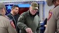 Incoming U.S. Border Czar Tom Homan, center, helps serve meals to state troopers and national guardsmen taking part in Operation Lone Star at a facility on the U.S.-Mexico border, Tuesday, Nov. 26, 2024, in Eagle Pass, Texas. (AP Photo/Eric Gay) - Fox News