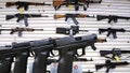 Assault style weapons and hand guns are displayed for sale at Capitol City Arms Supply on Jan. 16, 2013, in Springfield, Ill. - Fox News