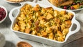 Homemade Turkey Stuffing for Thanksgiving Dinner in a Casserole Dish - Fox News