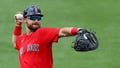 Jonathan Lucroy #12 of the Boston Red Sox warms up before an intrasquad game during Summer Workouts at Fenway Park on July 12, 2020 in Boston, Massachusetts. - Fox News