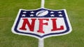 The NFL logo is seen on the field prior to a game between the Green Bay Packers and Miami Dolphins at Hard Rock Stadium on December 25, 2022 in Miami Gardens, Florida. - Fox News