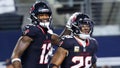 Houston Texans running back Joe Mixon (28) celebrates with Houston Texans wide receiver Nico Collins (12) after scoring a touchdown  during the first quarter against the Dallas Cowboys  at AT&amp;T Stadium. - Fox News