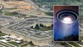 A UFO is pictured in front of the Pentagon. - Fox News