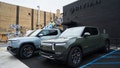 Rivian R1T electric pickup trucks parked at a Rivian service center in the Brooklyn borough of New York, US, on Monday, Oct. 30, 2023. Amazon says it now has 10,000 vehicles in its electric delivery van fleet from Rivian. Photographer: Bing Guan/Bloomberg via Getty Images - Fox News