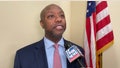 GOP Sen. Tim Scott of South Carolina, the incoming chair of the National Republican Senatorial Committee, stands for an interview with Fox News on Nov. 13, 2024 in Washington D.C. - Fox News