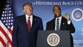WASHINGTON, DC - SEPTEMBER 10: White House Opportunity and Revitalization Council Executive Director Scott Turner (R) speaks at the invitation of U.S. President Donald Trump during the National Historically Black Colleges and Universities Week Conference at the Renaissance Hotel September 10, 2019 in Washington, DC. Earlier in the day Trump fired his National Security Advisor John Bolton. (Photo by Chip Somodevilla/Getty Images) - Fox News