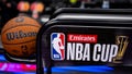 A basketball is pictured on the ball rack ahead of the Emirates NBA Cup game between the Toronto Raptors and Detroit Pistons at Scotiabank Arena on November 15, 2024 in Toronto, Ontario, Canada. - Fox News
